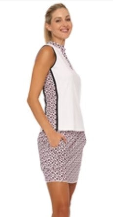 Belyn Key Stem Floral Print Tiered Skort 16"