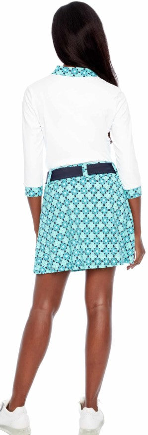 Swing Control TILE BELTED AIRSPUN SKORT 16"
