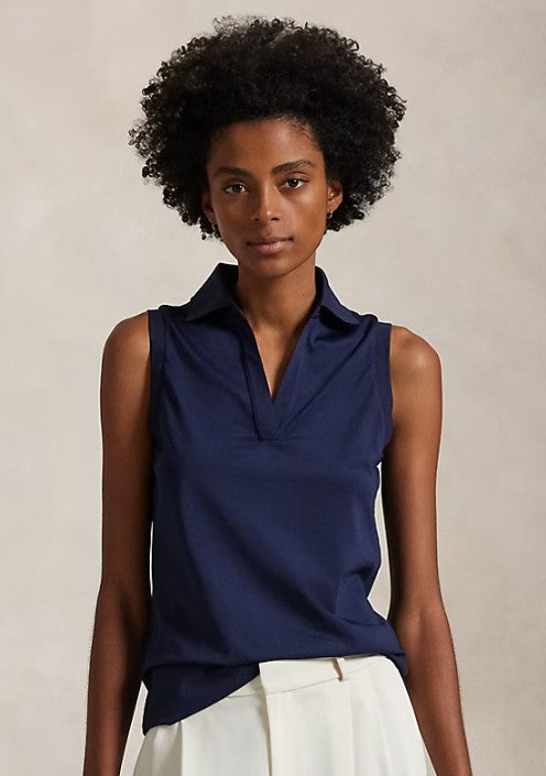 Ralph Lauren RLX SLEEVELESS AIR TECH PIQUE POLO W/ SCALLOP PLACKET (Multiple Colors)