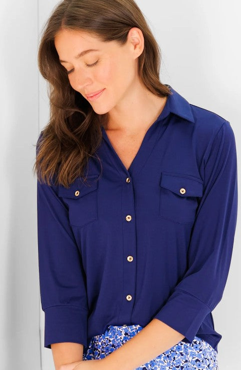 Duffield Lane The Birdie 3/4" Sleeve Top (Multiple Colors)