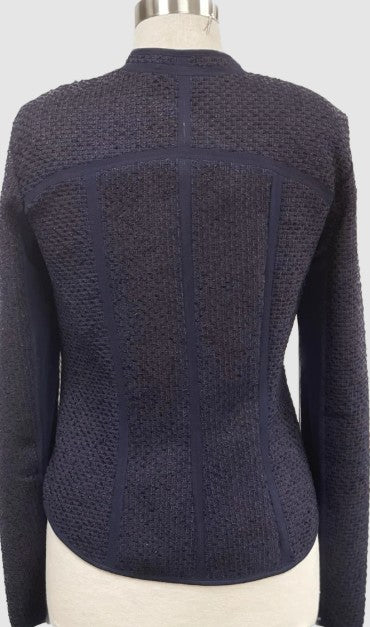 EPC Style Couture Tina Boucle Crop Navy Jacket without Lapel