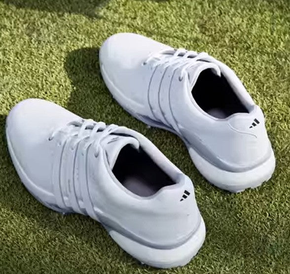 Adidas Tour360 24 Shoe in Cloud White / Cloud White / Silver Metallic
