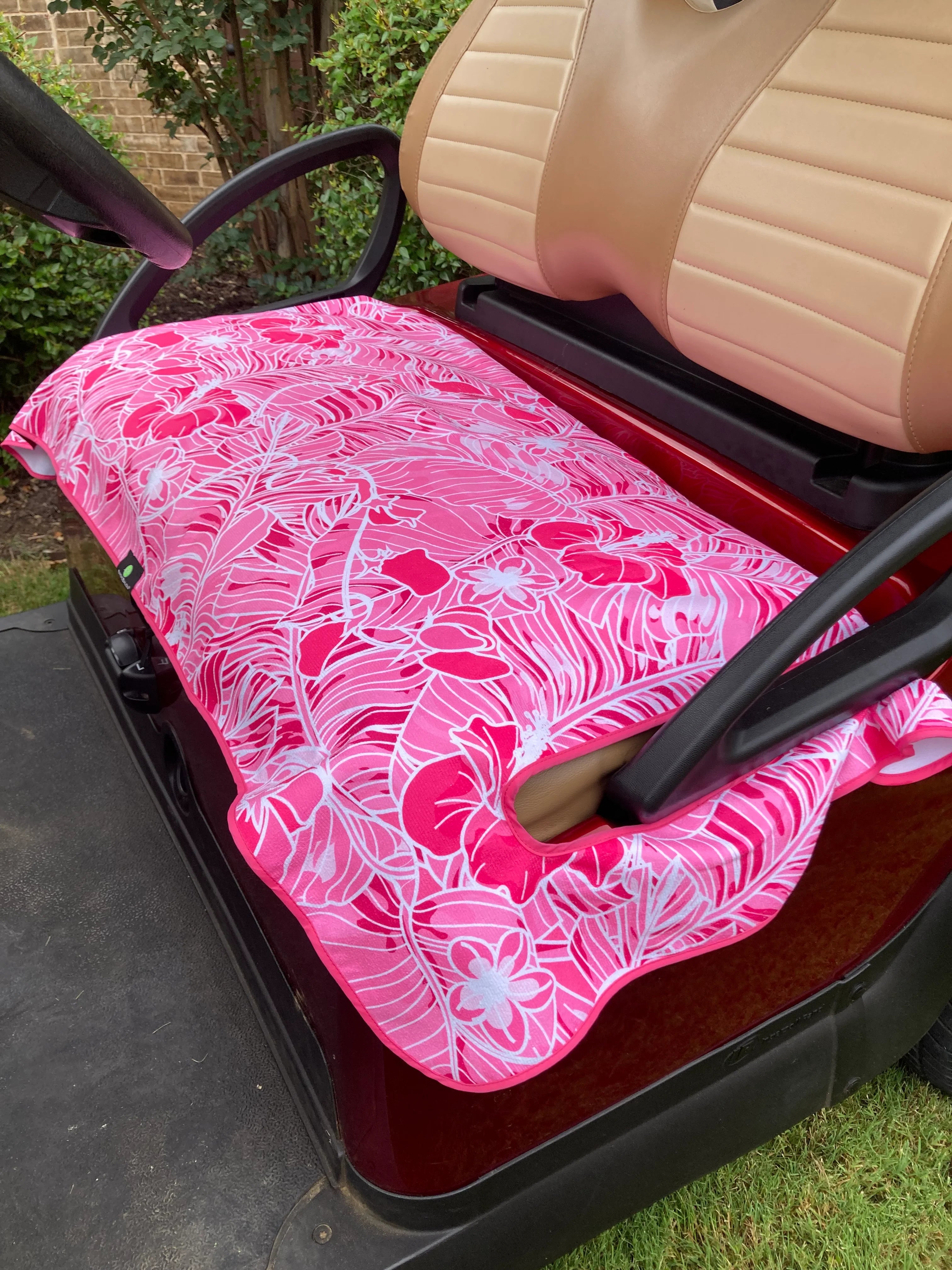 Golf Cart Seat Cover Summer Stripe Pink – Birdie Balou