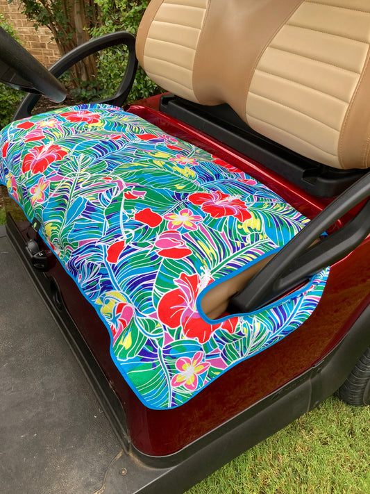 Birdie Balou Tropical Royal Blue Golf Cart Seat Cover
