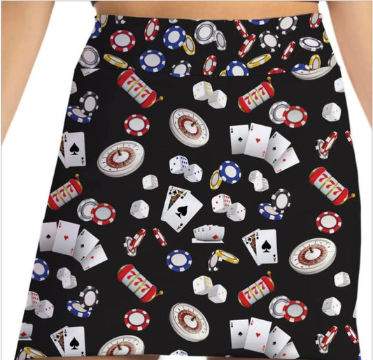 SKORT OBSESSION U BETCHA BLACK SKORT 17"