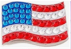 Bonjoc Swarovski Crystal USA Flag Ball Marker