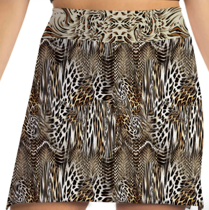 Skort Obsession Untamed Animal Skort 17"