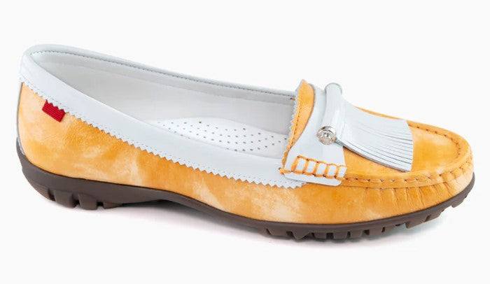 Marc Joseph Victory Blvd Golf Shoe - Tangerine Stained Patent