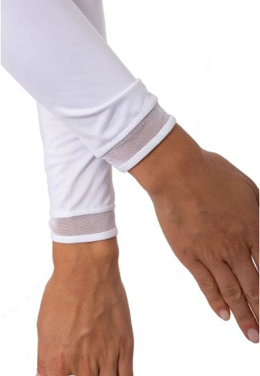 Golftini Long Sleeve Long Sleeve Mesh Trim Top