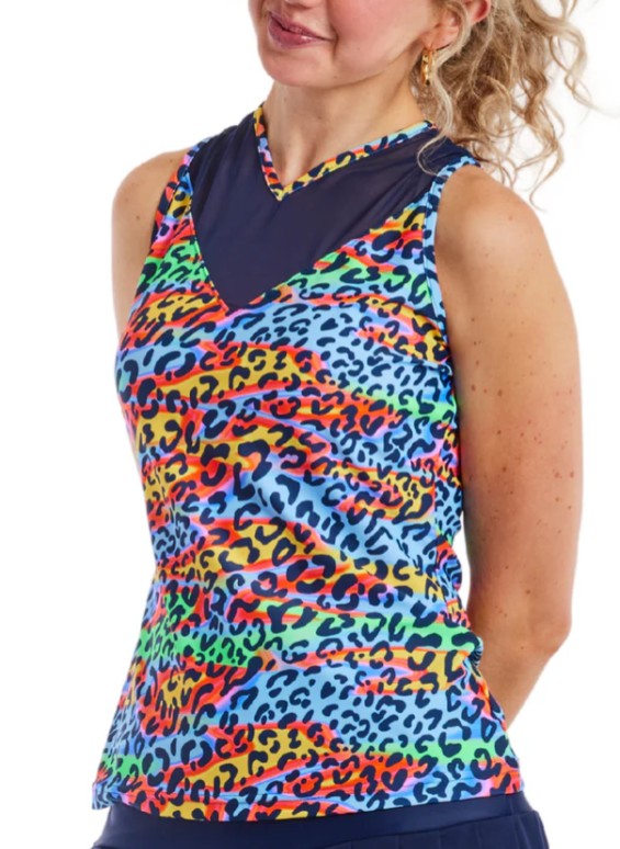 Tzu Tzu Winnie Party Cat Sleeveless Racerback Top