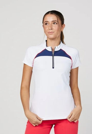 Sofibella Wild Flowers Women's Short Sleeve Raglan Top