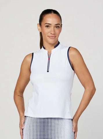 Sofibella Wild Flowers Women's Sleeveless Top in White