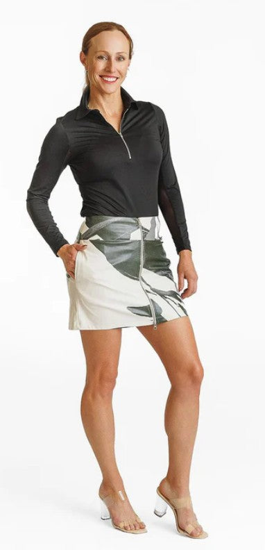 Amy Sport INSPIRED Aurora Skort FAUX ABSTRACT LEATHER 16" (Multiple Colors)