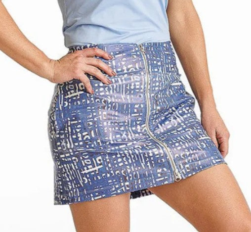 Amy Sport INSPIRED Aurora Skort FAUX LEATHER 16" in LATTICE