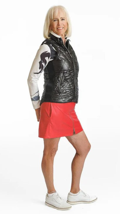 Amy Sport INSPIRED Aurora Skort FAUX LEATHER 16"
