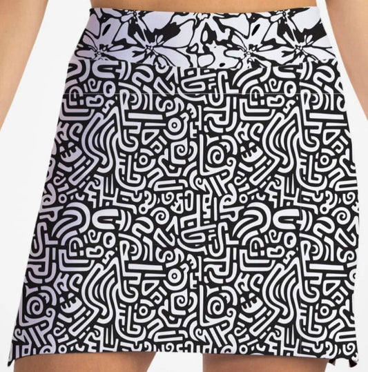 Skort Obsession AMAZED BLACK & WHITE SKORT 17"