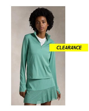 Ralph Lauren RLX LONG-SLEEVE POLYESTER INTERLOCK W/ EYELET DETAIL PULLOVER