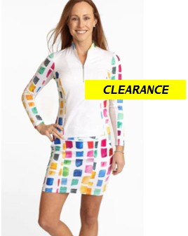Amy Sport Mosaic Monarch Beach Golf Skort 18"