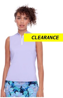 Swing Control Sleeveless Pique Mockneck