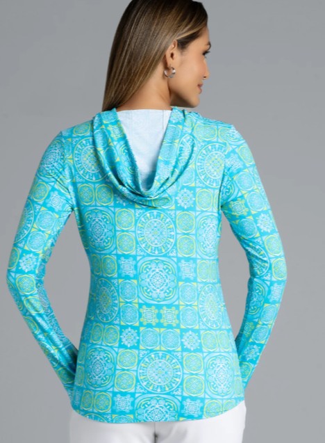 IBKUL Colette Print Long Sleeve Hoodie