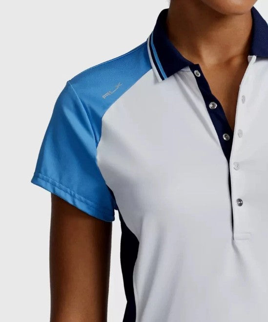 Ralph Lauren RLX Color-Blocked Stretch Short Sleeve Dress