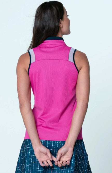 Lucky in Love Color Block Zip Tank
