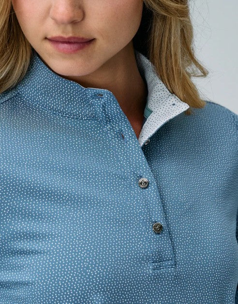Fairway & Greene DIDI BUTTON LONG SLEEVE MOCK