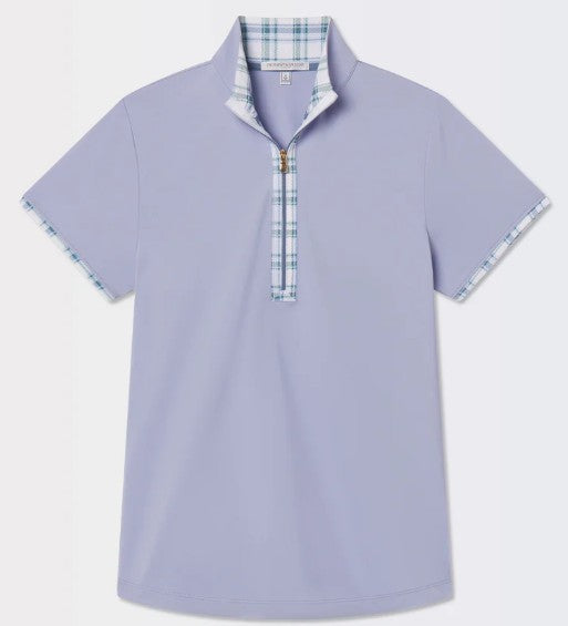 Fairway & Greene DINA ZIP SHORT SLEEVE MOCK