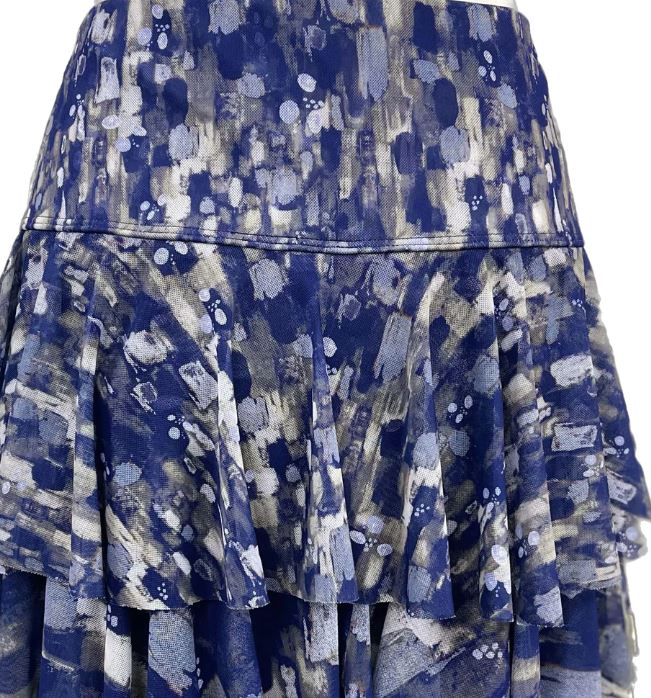 EPC Couture Blue and Silver Simone Skort 17"