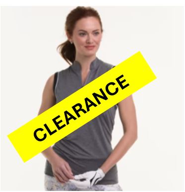 EPNY Amazing Greys Sleeveless Zip Mandarin Collar Polo