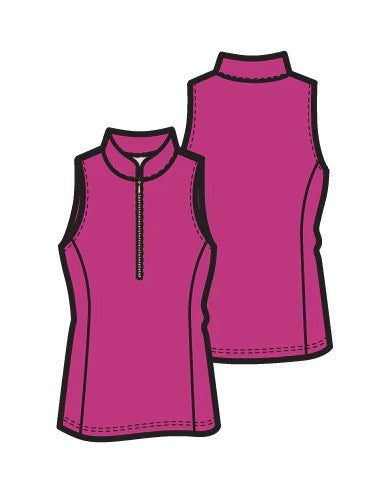 Amy Sport Italia Floral Frontline 2.0 Silver Zip Sleeveless