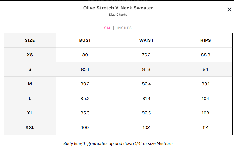 Golftini Olive Stretch V-Neck Sweater