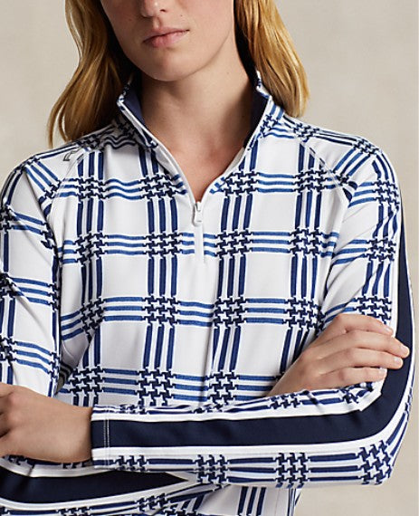 Ralph Lauren RLX LONG-SLEEVE PULLOVER in HOUNDSTOOTH