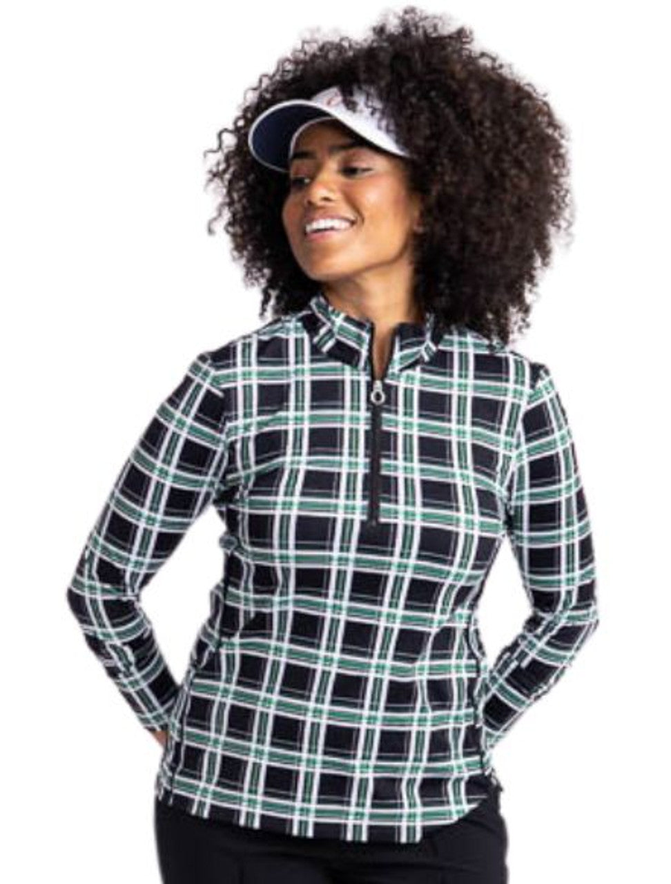 Kinona Kilauea Keep It Covered Long Sleeve Top - Tartan Plaid