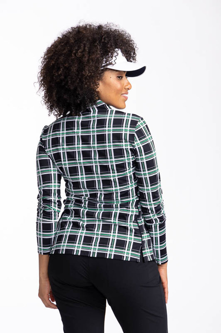 Kinona Kilauea Keep It Covered Long Sleeve Top - Tartan Plaid