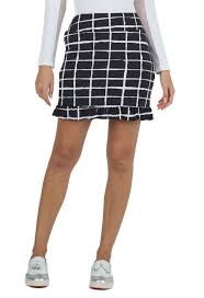 IBKUL Cordova Print Ruffle Trim Skort 17" (Multiple Colors)