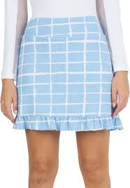 IBKUL Cordova Print Ruffle Trim Skort 17" (Multiple Colors)