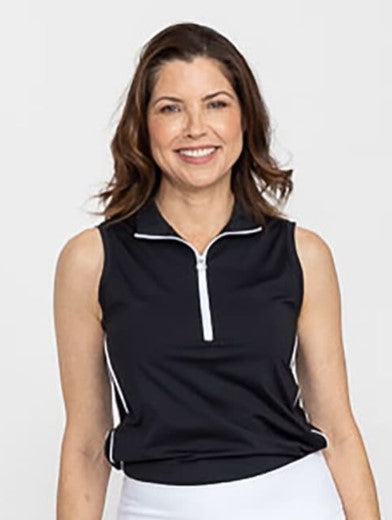 Kinona Core Basic Keep It Covered Sleeveless Polo (Multiple Colors)