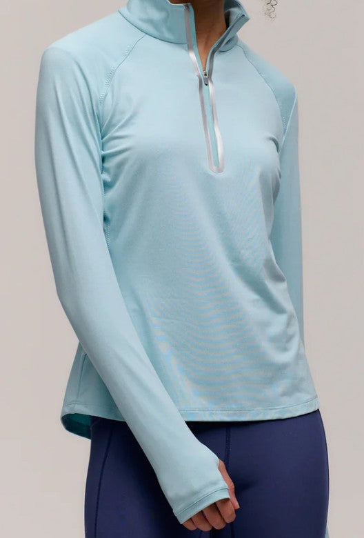 ZERO RESTRICTION LEA LONG SLEEVE ZIP MOCK (MULTIPLE COLORS)
