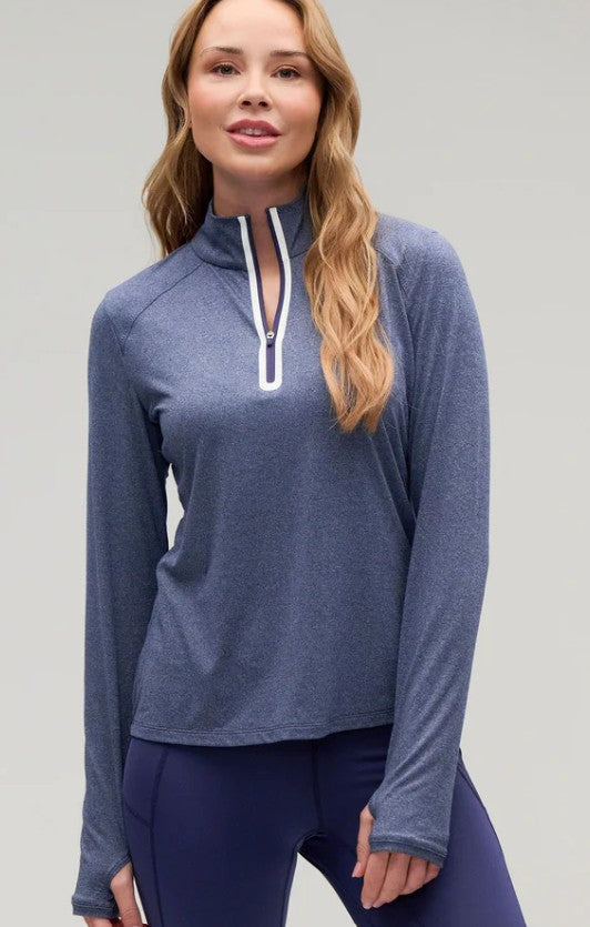 ZERO RESTRICTION LEA LONG SLEEVE ZIP MOCK (MULTIPLE COLORS)