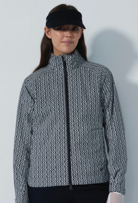 Daily Sports Flaine Rain Jacket in Diamond Black and White Print