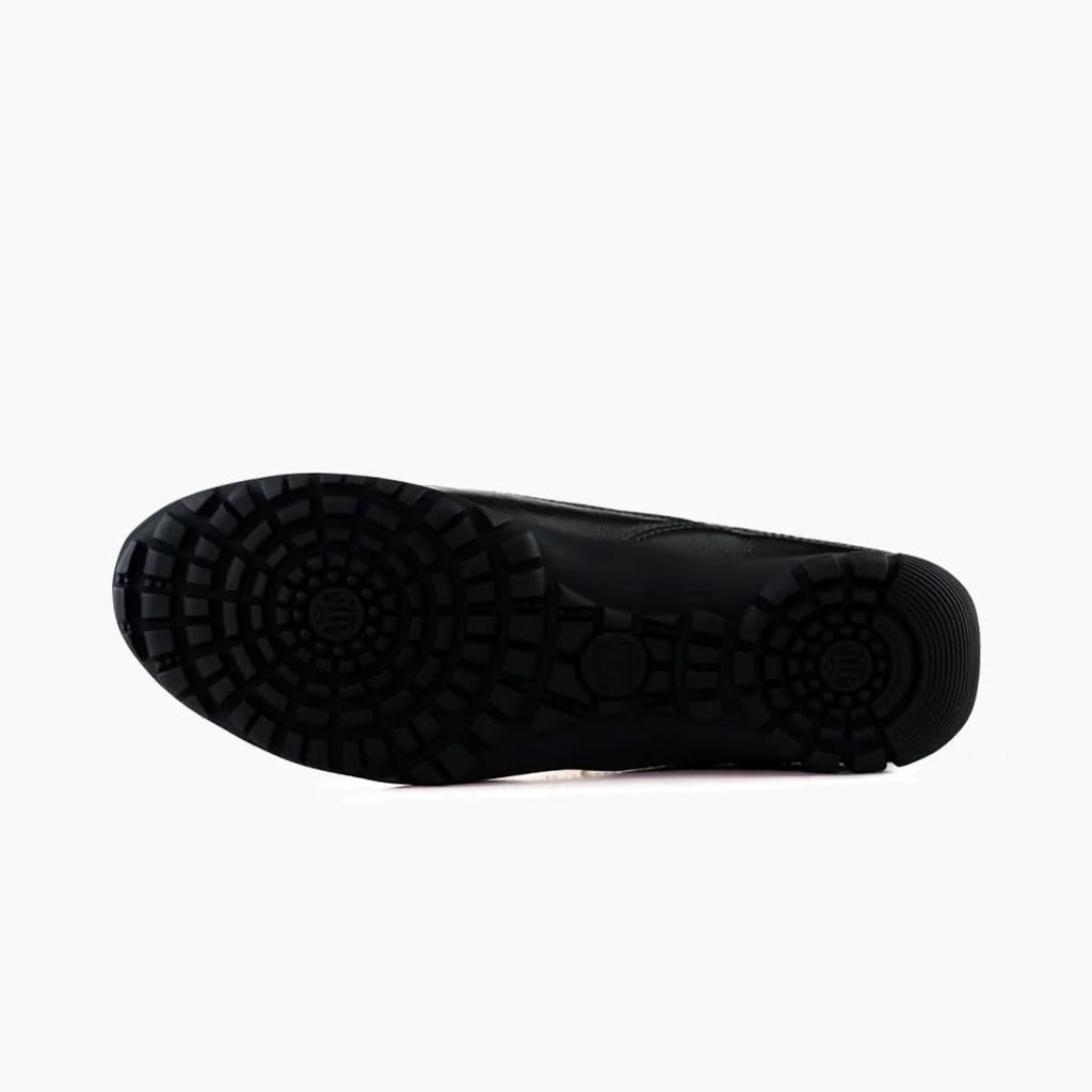 Marc Joseph Hampton Golf Shoe - Black Stained Patent & Lizard