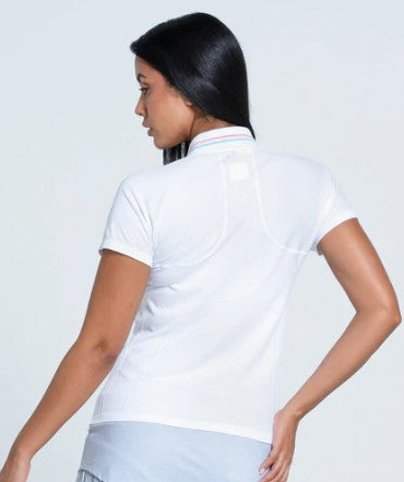 Lucky in Love Retro Revival Seamless Textured Short Sleeve Polo (Multiple Colors)
