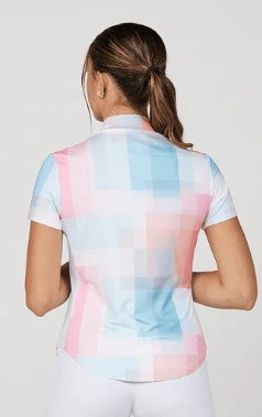 Sofibella Shades of Pink Short Sleeve Polo