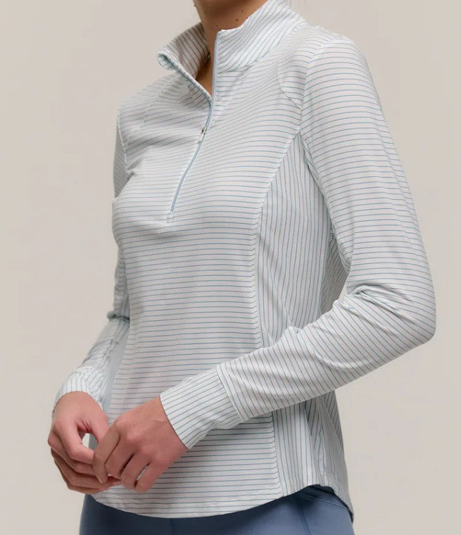 ZERO RESTRICTION RENAE LONG SLEEVE ZIP MOCK (MULTIPLE COLORS)