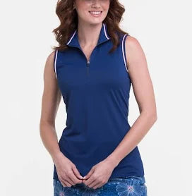 EPNY Natural Instinct Sleeveless Convertible Collar Polo