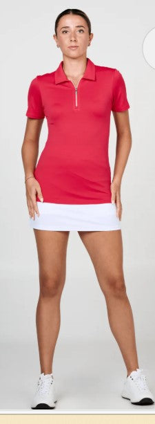 Sofibella UV Pique Zip Short Sleeve V2 (Multiple Colors)