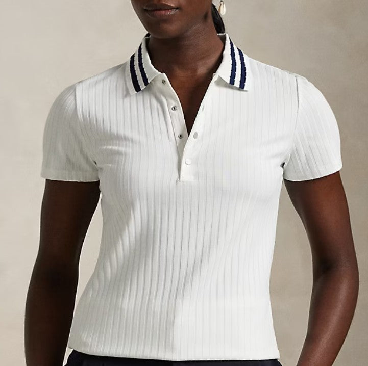 Ralph Lauren RLX Slim Fit Ribbed Short Sleeve Polo Shirt (Multiple Colors)