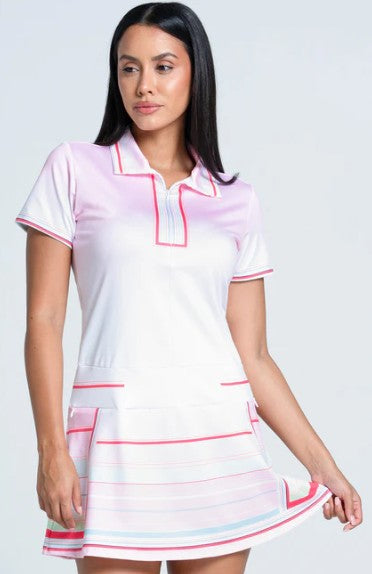 Lucky In Love Short Sleeve Spring Sunset Dress 33.5"