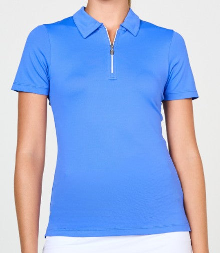 Sofibella UV Pique Zip Short Sleeve V2 (Multiple Colors)